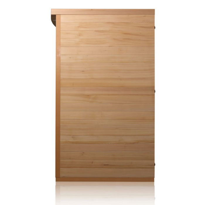 A close-up of the premium wooden side panel, highlighting the durable and elegant craftsmanship.