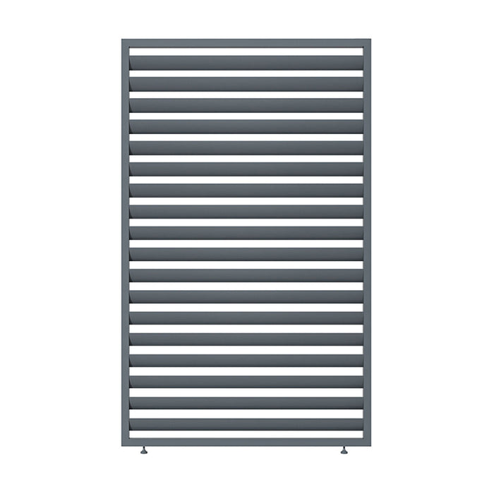 Grey single louvre panel for Maze Eden Pergola, showcasing adjustable horizontal slats for optimal light control and privacy in outdoor spaces.