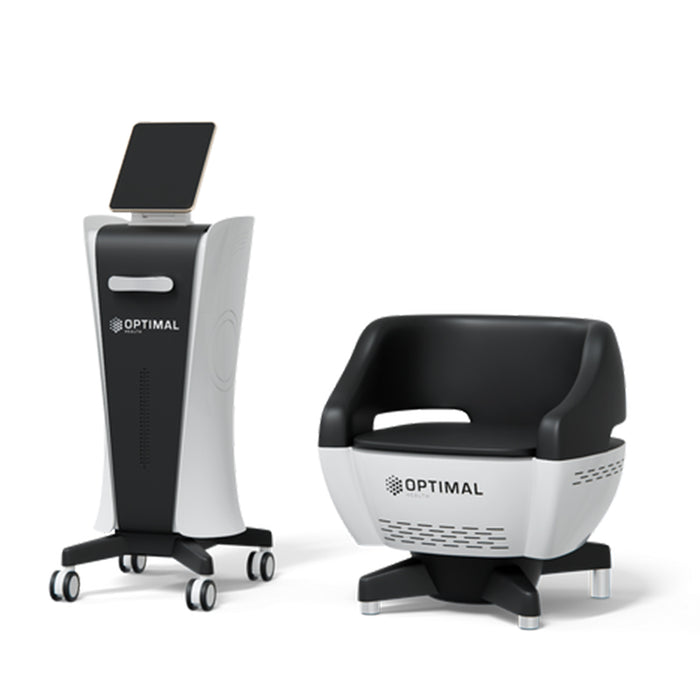 A clean, high-quality image of the chair, showcasing its ergonomic design and premium build.