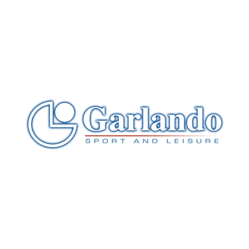 Garlando logo in blue font with a circular emblem.