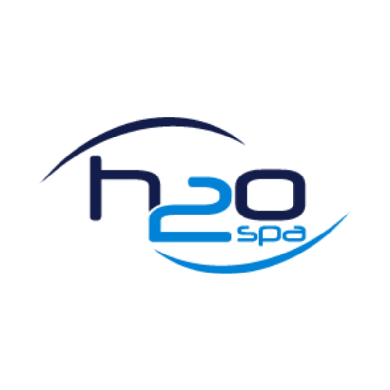 H2O Spa logo with water wave symbol.