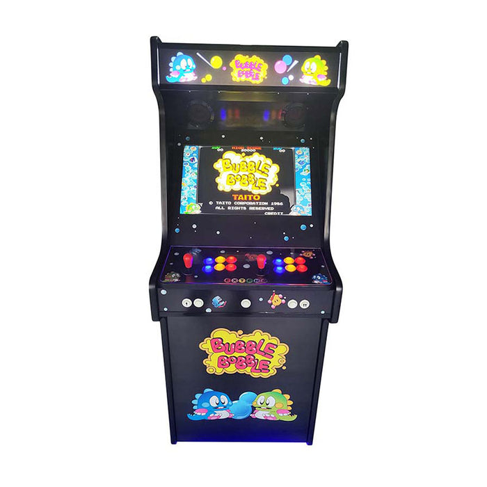 Full front view of Arcade WOW Bubble Bobble machine with screen and controls.