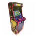 Side view of Defender Arcade WOW machine with screen and controls.