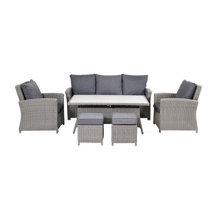 Slate Grey Barbados 3 Seater Lounge Set with Ceramic Top