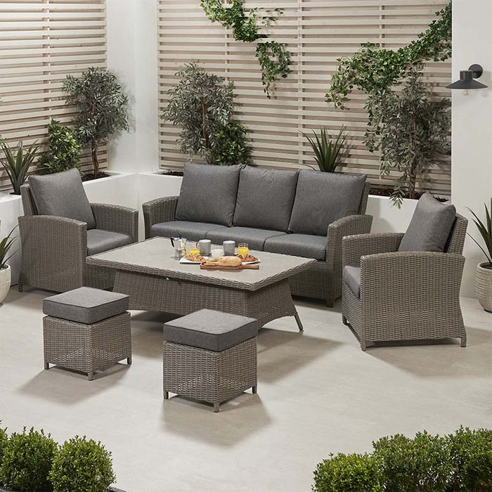 Slate Grey Barbados 3 Seater Lounge Set with Ceramic Top