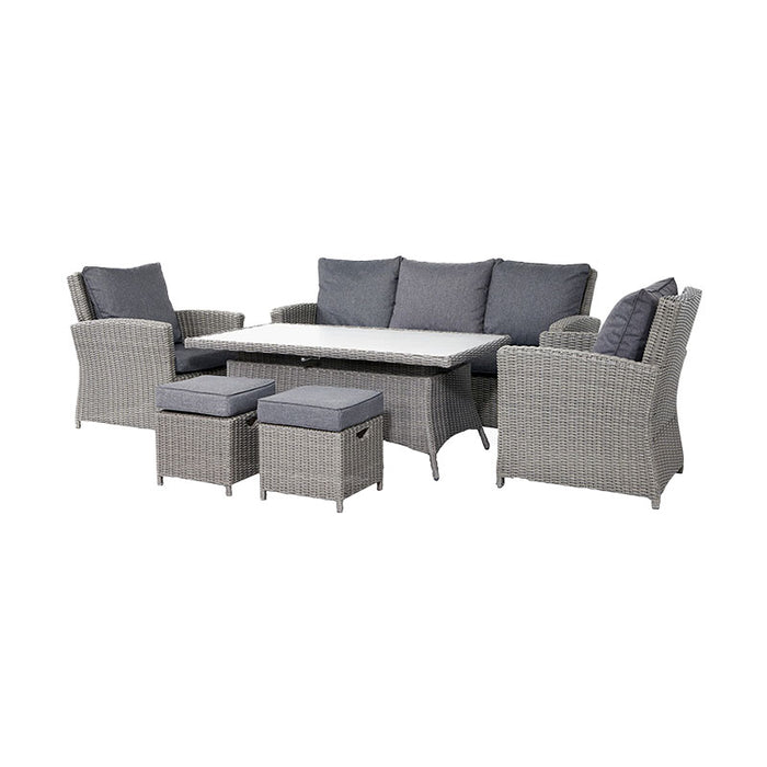 Slate Grey Barbados 3 Seater Lounge Set with Ceramic Top