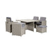 Angled view of the Bermuda Cube Set, highlighting its stylish design and seating arrangement.