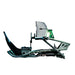BPS Blade Racing Simulator in white Carrera livery with green accents, full side profile on white studio background