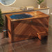 Stunning Brass Monkey Ice Bath XL in a classic herringbone cedar finish for optimal ice bath experience.