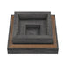 Chronos Cube 300 Anthracite with Teak Bench Front.