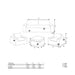 Diagram showing the dimensions of each piece in the Como Natural Antique Outdoor Seating Set, including the two-seater sofa, armchairs, and footstool. Measurements are provided for width, depth, and height to help customers visualise the set in their outdoor space.