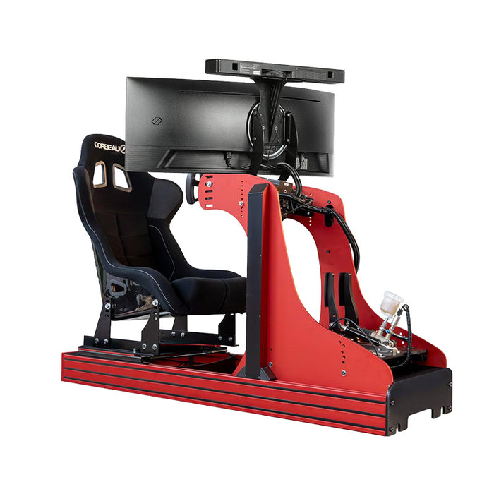Cool Performance GT Sport racing simulator with ergonomic racing seat, widescreen display, performance pedals and immersive GT sim racing cockpit setup.