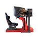 Side profile of the Cool Performance GT Sport racing simulator featuring a racing bucket seat, widescreen monitor, integrated gaming PC and professional sim racing cockpit.