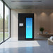 Cryo-iCConiQ PRO electric cryochamber installed in a modern wellness spa, showcasing its sleek black design and glowing blue door for advanced cold therapy.