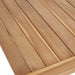 Surface detail of Denver Outdoor Seating Set's teak wood coffee table.