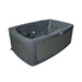 Dark grey RotoSpa DuoSpa S080 hot tub with grey panels, viewed from the front.