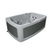 Light grey RotoSpa DuoSpa S240 hot tub with grey synthetic panels.