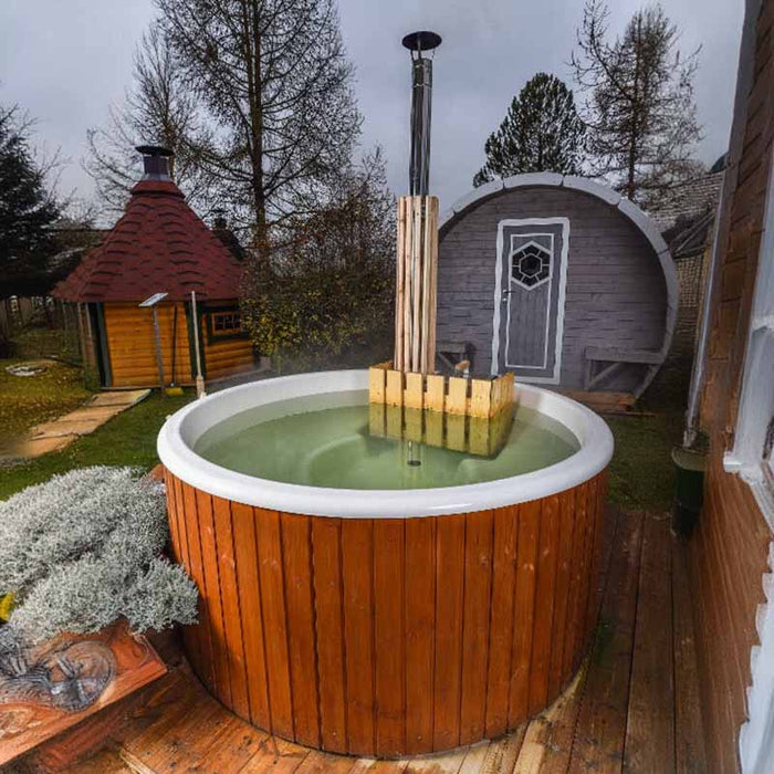 Fiberglass Hot Tub with Integrated Heater