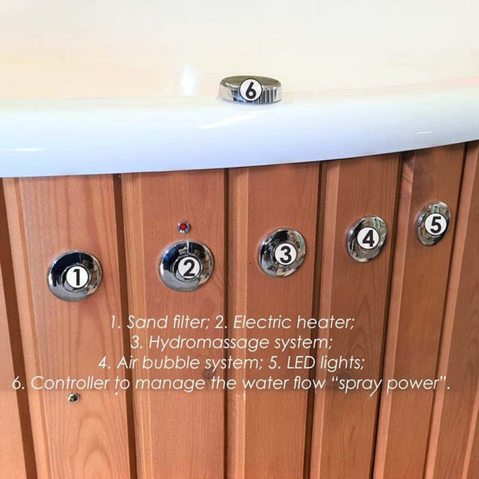 Fiberglass Hot Tub with Integrated Heater