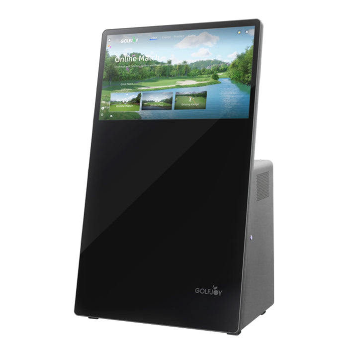 Golfjoy 4K All-in-One Smart Display featuring an immersive and intuitive interface for seamless control of your Commercial Golf Simulator experience.