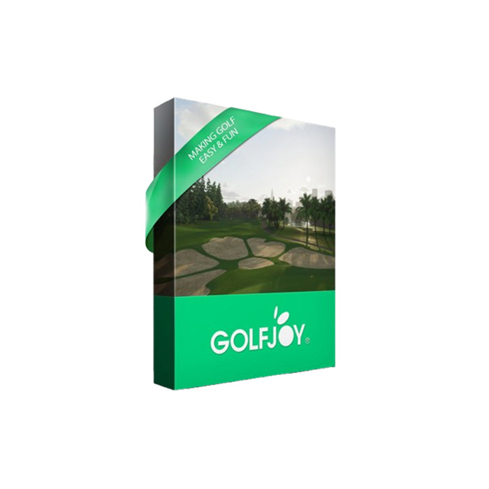 Golfjoy software package granting access to 160 world-class golf courses, designed for the S80+ simulator setup.