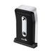 Right-angle view of the Golfjoy GDS Plus Launch Monitor, displaying its robust build and high-tech features suitable for professional golfers.