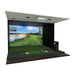 Overhead view of Golfzon Vision Premium T1 simulation screen and stance mat.