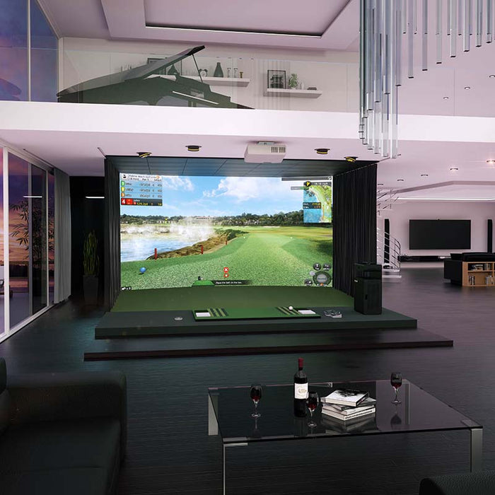 Angled view of Vision Premium T1 setup in a luxury interior.