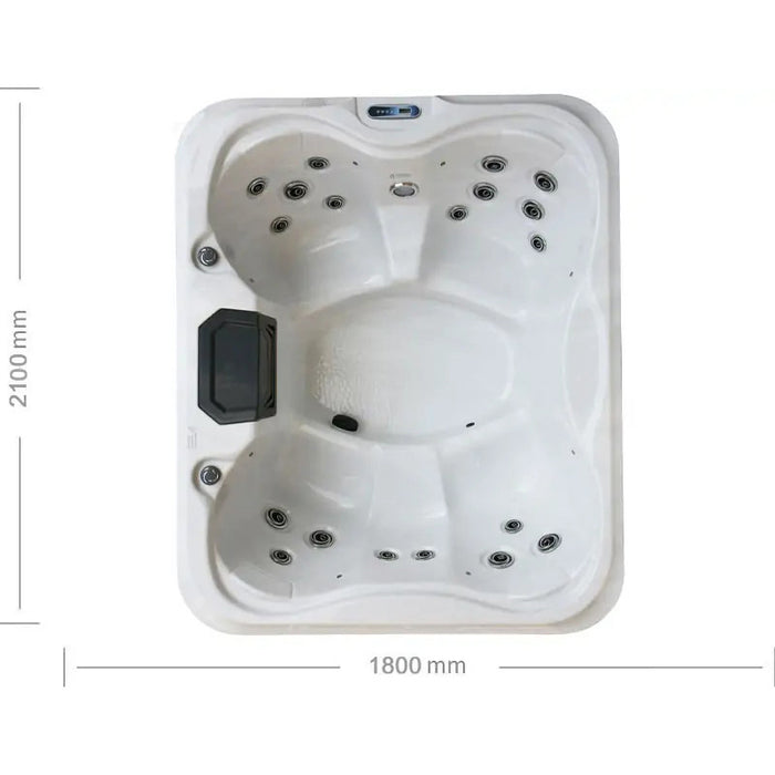 H20 2000 Series Hot Tub dimensions.