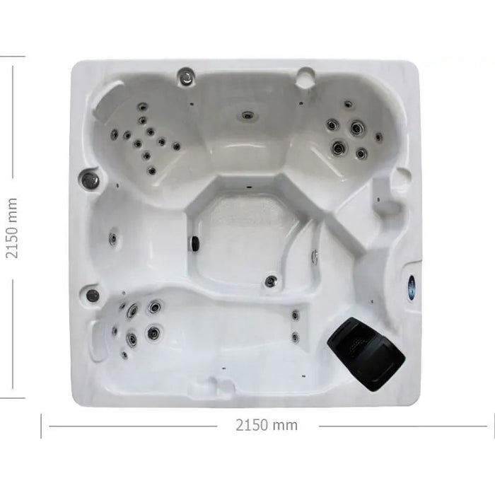 H2O 2500 Series Hot Tub Dimensions.