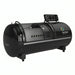 Henshaw XL Pro Hyperbaric Oxygen Chamber in a sleek black design with transparent acrylic door, pressure control panel, and quilted interior lining for premium oxygen therapy treatments.