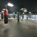 Hypoxico Hypoxic Altitude Chamber commercial installation with five Monark cycle ergometers, forest and alpine mountain wall murals, and hexagonal ceiling light.