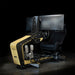 Rear angled view of the ImSim TERRA racing simulator featuring ultra-wide monitor support, pedal assembly and premium sim racing cockpit.
