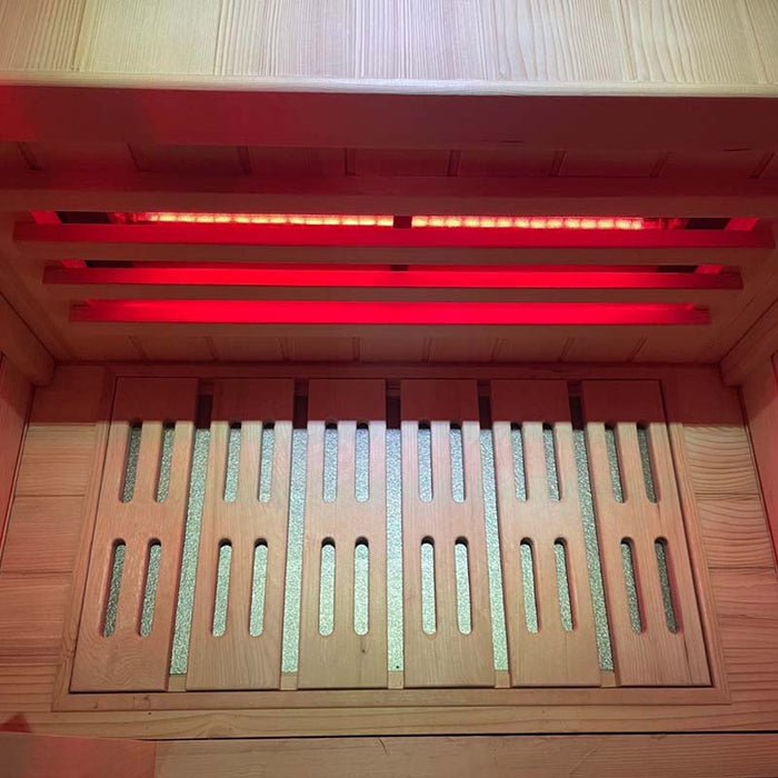 Infrared heater of the Insignia KY001 Infrared Indoor Sauna, offering therapeutic heat for deep muscle relaxation.