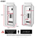 Technical schematics of the Insignia KY001 Infrared Indoor Sauna 900x900, showing both internal and external dimensions for easy installation.