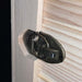 Close-up of the secure latch on the Insignia KY004 Infrared Indoor Sauna 900 x 900, showcasing its robust and reliable construction.