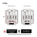 Schematic diagram of the Insignia KY006 Infrared Indoor Sauna, displaying both external and internal dimensions for accurate installation.