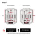 Detailed schematic of the Insignia KY007 Infrared Indoor Sauna 1500x1500, showing both internal and external dimensions for accurate space planning and installation.