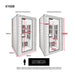 Technical dimensions of the Insignia KY008 Infrared Indoor Sauna 1300 x 1000 showing external and internal measurements for height, width, and seating space.