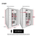 Detailed technical drawing of the Insignia KY009 Infrared Indoor Sauna 1500 x 1000 showing interior and exterior measurements for precise installation and planning.