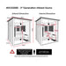 Schematics of the Insignia Outdoor Hybrid Infrared Sauna 2000 x 2000mm, illustrating external and internal dimensions for easy planning and installation.