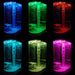 LED chromotherapy lighting display in the Insignia 1100 x 700 LH Steam Shower showing vibrant colour options.