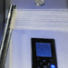Close-up of the handheld shower head with precision spray from the Insignia Offset 1100 x 700 LH steam cabin.