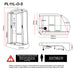 Technical drawing and dimensions of the Insignia Platinum Offset Steam Shower 1100 x 700 Left-Handed model with accurate fitting guide.