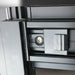 Close-up of the Insignia Steam Shower 1100 x 700 RH QuickClick frame system for hassle-free silicone-free installation.