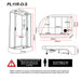 Technical schematics of the Insignia Platinum Offset Steam Shower 1100 x 700 RH highlighting internal height and layout dimensions.