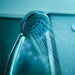 Multi-function handheld shower head with adjustable spray patterns in the Insignia Platinum Quadrant Steam Shower 800 x 800.