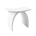 White ergonomic shower seat stool designed for the Insignia Platinum Quadrant Steam Shower 800 x 800, offering comfortable and practical seating.