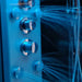 Close-up of body jets and control panel in the Insignia Platinum Rectangle Steam Shower 1400 x 900 for a spa-quality home wellness experience.