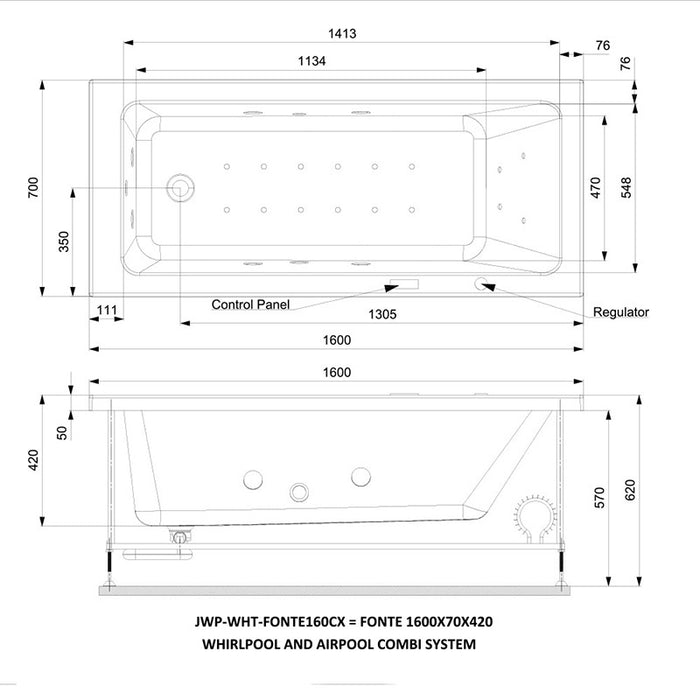 Jaquar Fonte Whirlpool 160